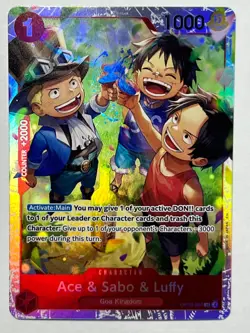 One Piece Ace & Sabo & Luffy OP13-007 Carrying On His Will English - Image 1