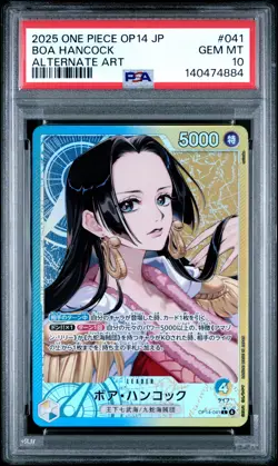 2025 ONE PIECE JPN OP14-THE AZURE SEA'S SEVEN ALTERNATE ART BOA HANCOCK PSA 10 - Image 1