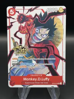 Monkey D. Luffy ST01-012 3rd Anniversary Promo Alt Art One Piece TCG English NM - Image 1