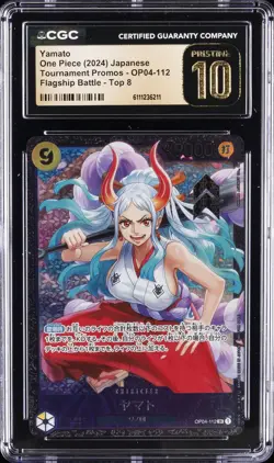 2024 ONE PIECE JPN TOURNAMENT PROMO FLAGSHIP BATTLE TOP 8 YAMATO CGC 10 PRISTINE - Image 1
