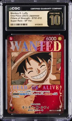 2023 ONE PIECE JPN PILLAR OF STRENGTH SUPER RARE MONKEY D. LUFFY CGC 10 PRISTINE - Image 1