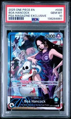 2025 ONE PIECE PROMOS PSA MAGAZINE EXCLUSIVE #038 BOA HANCOCK PSA 10 - Image 1