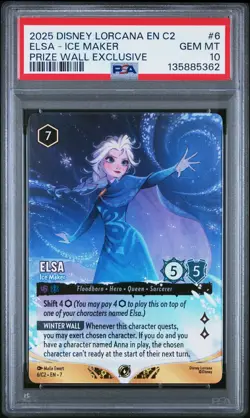 2025 DISNEY LORCANA EN C2-LORCANA CHALLENGE PROMO #6 ELSA - ICE MAKER PSA 10 - Image 1