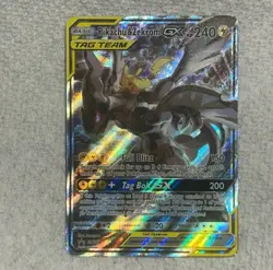 Base set cards Pikachu & Zekrom GX SM168 TAG TEAM Full Art Promo Holo Pokemon - Image 1