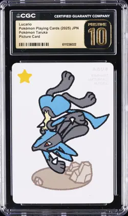 2025 POKEMON PLAYING CARDS JAPANESE LUCARIO CGC 10 PRISTINE - Image 1