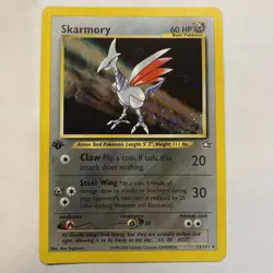Skarmory - 13/111 - Pokemon Card TCG- Neo Genesis 1st Edition Holo Rare Card - Image 1