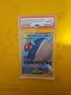 Magikarp & Wailord GX Full Art Holo Card 160/181 Sm-Team Up PSA 10 - Image 1