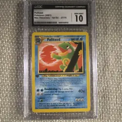 Pokemon Politoed Neo Discovery 1st Edition CGC 10 Rare Card 27/75 (2001) - Image 1