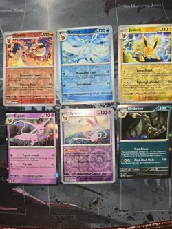 Prismatic Evolutions 6 Card Lot Flareon, Glaceon, Jolteon, Espeon, Umbreon NM - Image 1