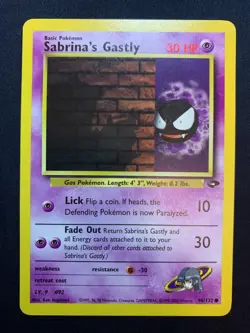 SABRINA'S GASTLY - 96/132 - GYM CHALLENGE - POKEMON CARD - LP - Image 1