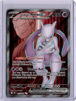 Team Rockets Mewtwo EX 213/182 Full Art Destined Rivals DRI Pokemon Card Holo - Image 1