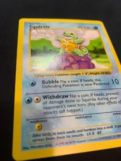 SQUIRTLE (SHADOWLESS) - 063/102 - BASE SET - POKEMON CARD - LP - Image 3