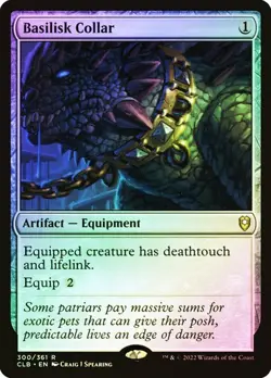 NM Foil Basilisk Collar, MTG, Baldur's Gate, Magic the Gathering, 300 - Image 1