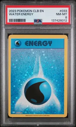 2023 POKEMON CLB-CLASSIC BLASTOISE & SUICUNE EX DECK #033 WATER ENERGY PSA 8 - Image 1