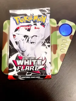 22.9g HEAVY Pokemon Scarlet & Violet White Flare Booster Pack New Sealed - Image 1