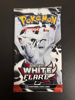 22.9g HEAVY Pokemon Scarlet & Violet White Flare Booster Pack New Sealed - Image 2