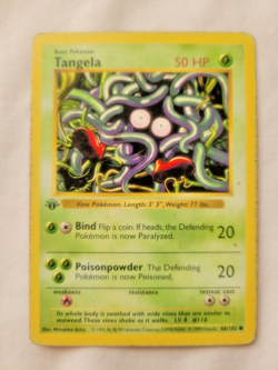 Pokemon 1999 Shadowless Base Set 1st Edition!! Tangela 066/102 (MP) Regular - Image 2