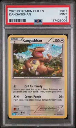2023 POKEMON CLB-CLASSIC BLASTOISE & SUICUNE EX DECK #017 KANGASKHAN PSA 9 - Image 1