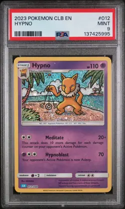 2023 POKEMON CLB-CLASSIC BLASTOISE & SUICUNE EX DECK #012 HYPNO PSA 9 - Image 1