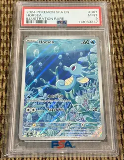 Horsea 067/064 IR Illustration Rare Pokemon 2024 SV Shrouded Fable English PSA 9 - Image 1