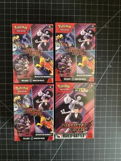 Pokemon TCG Scarlet & Violet Destined Rivals Booster Bundle Lot Of 4 New Sealed - Image 1