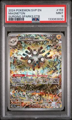 2024 POKEMON SVP EN-SV BLACK STAR PROMO #159 MAGNETON PSA 9 - Image 1