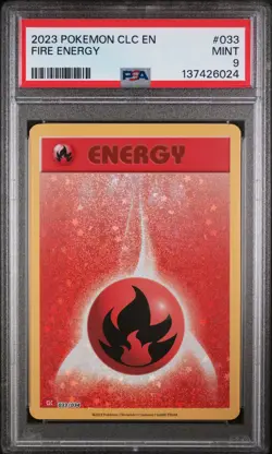2023 POKEMON CLASSIC CHARIZARD & HO-OH EX DECK #033 FIRE ENERGY PSA 9 - Image 1