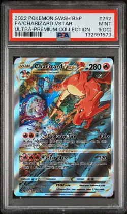 2022 POKEMON SWSH ULTRA-PREMIUM COLLECTION FULL ART/CHARIZARD VSTAR PSA 9 - Image 1