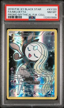 2016 POKEMON XY PROMO MYTHICAL POKEMON COLLECTION FULL ART/MELOETTA PSA 8 - Image 1