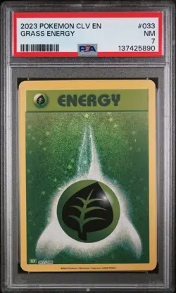 2023 POKEMON CLASSIC VENUSAUR & LUGIA EX DECK #033 GRASS ENERGY PSA 7 - Image 1