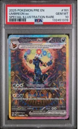 Pokemon Umbreon ex 161/131 Prismatic Evolutions Rare Holo EX PSA 10 - Image 2