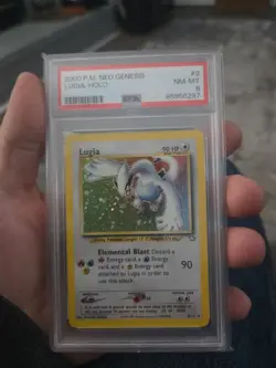 Grade 8 PSA Holo Lugia Pokemon Neo Genesis #9 - Image 2