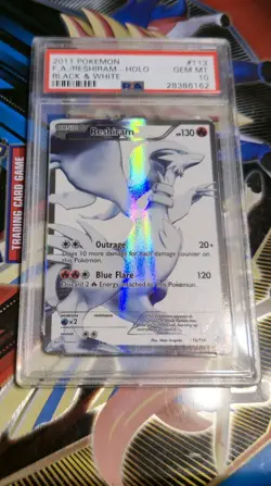2011 Pokemon Black & White Reshiram Full Art #113/114 PSA 10 - Image 1