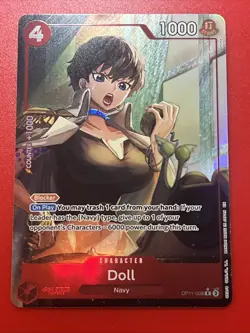 One Piece TCG Doll ( Alt Art ) OP11-008 Fist Of Divine Speed Foil English - Image 1