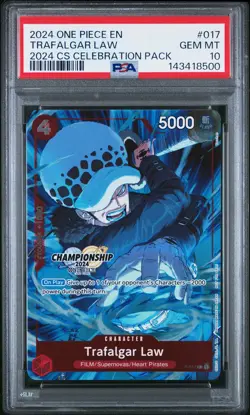 2024 ONE PIECE CHAMP 2024 CELEBRATION PACK #017 TRAFALGAR LAW PSA 10 - Image 1