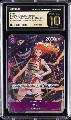 2025 ONE PIECE JAPANESE PC: BEST SELECTION VOL.4 ALT ART NAMI CGC 10 PRISTINE - Image 1