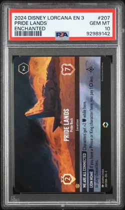2024 DISNEY LORCANA INTO THE INKLANDS ENCHANTED PRIDE LANDS PRIDE ROCK PSA 10 - Image 1