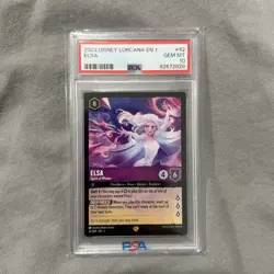 2023 Disney Lorcana Chapter 1 Elsa Spirit of Winter 42/204 Legendary PSA 10 - Image 1