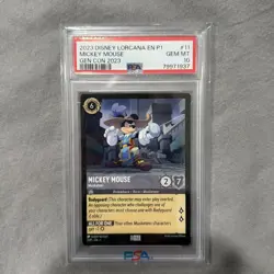 PSA 10 2023 Disney Lorcana Gen Con 23 Mickey Mouse Musketeer 11/P1 EN - Image 1