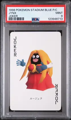 1998 POKEMON STADIUM BLUE VERSION PLAYING CARDS JOKER JYNX PSA 9 - Image 1