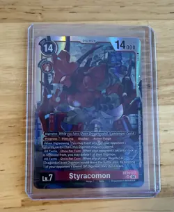 1x BT24-018 Styracomon Time Stranger Digimon Card Game x1 - Image 1