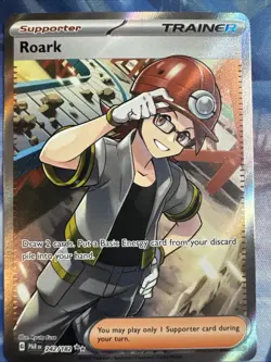 Pokemon TCG Roark Paradox Rift Holo Ultra Rare Trainer Card 242/182 - Image 1