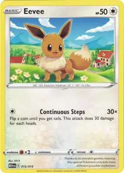 Eevee Promo McDonald's Promos 2024 013/015 NM English Pokemon Card - Image 1