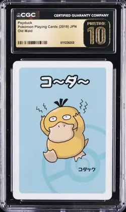 2019 POKEMON PLAYING CARDS JAPANESE OLD MAID PSYDUCK CGC 10 PRISTINE - Image 1