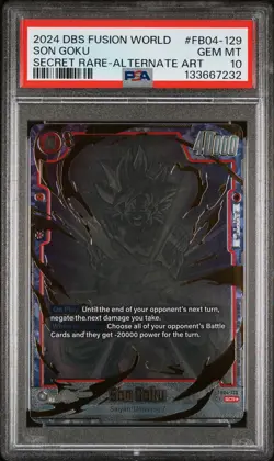2024 DRAGON BALL SUPER CARD GAME FUSION WORLD ULTRA LIMIT SON GOKU PSA 10 - Image 1
