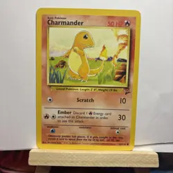 Charmander Pokemon Card Base Set 2 Unlimited 69/130 WOTC 2000 Vintage LP-NM - Image 2