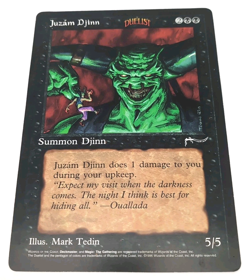 MTG Juzam Djinn Oversized 6 x 9 Promo card from Duelist Magazine LP Magic - Image 1