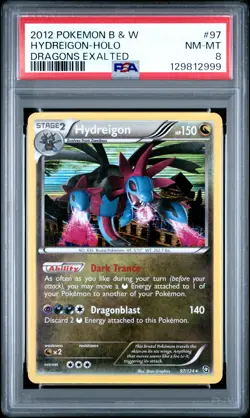 2012 POKEMON BLACK & WHITE DRAGONS EXALTED #97 HYDREIGON-HOLO PSA 8 - Image 1