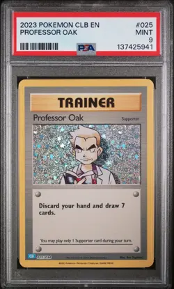 2023 POKEMON CLASSIC BLASTOISE & SUICUNE EX DECK #025 PROFESSOR OAK PSA 9 - Image 1