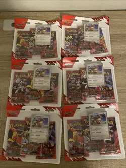 Pokemon TCG: Scarlet & Violet - Destined Rivals 3 Pack Blister Sealed- Lot Of 6 - Image 1